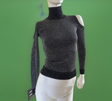 Maglia elegante Guess Glitterata Spalle Scoperte Collo Alto