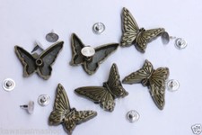 Borchie sfuse a farfalla con rivetto chiodini in lega 29*25mm colore bronzo
