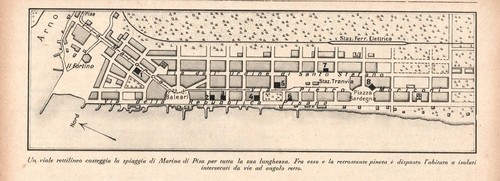 Stampa antica marina pisa - antica, di