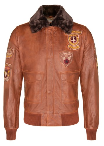 Uomo marroncino pelle aviator - uomo,