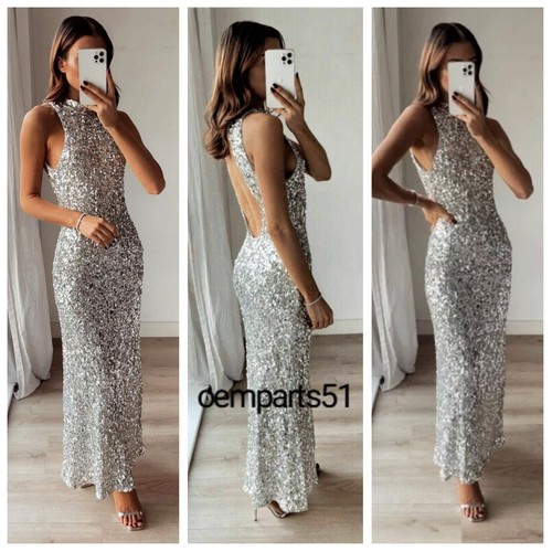 Zara abito lungo - zara, argento