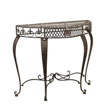 Consolle Antica Ferro Lamierino Verniciati Decorazioni XX Secolo Originale