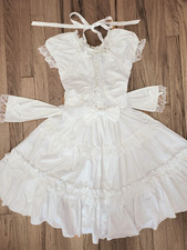 Bodyline abito corsetto svasato bianco Dolly gotico Lolita linea A JP taglia M