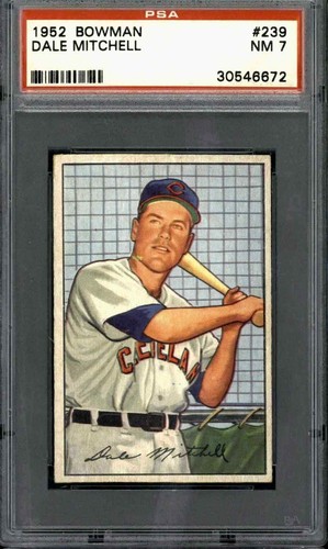 1952 bowman 239 dale mitchell - 1952, #239