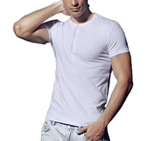 3 t-Shirt Mezza Manica Serafino con Bottoni in Cotone bielastico COVERI ET1510