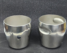 Coppia di Secchiello Ghiaccio modello 872 Acciaio inossidabile Alessi anni '70