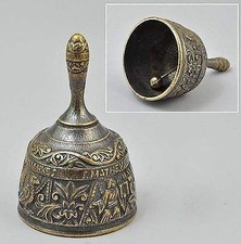 Campanello Campana Campanella in ottone brunito 4 evangelisti misura grande