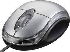 MINI MOUSE OTTICO CON FILO CABLATO LUCE LED PORTATILE USB PER PC NOTEBOOK GRIGIO