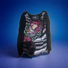Maglia Desigual Donna TG M Multicolore Maglietta Manica Lunga T-Shirt Woman DSQ