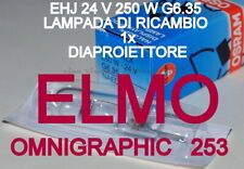 ★LAMPADA 24 V 250 W G6.35 PER SLIDE PROJECTOR ELMO OMNIGRAPHIC 253★