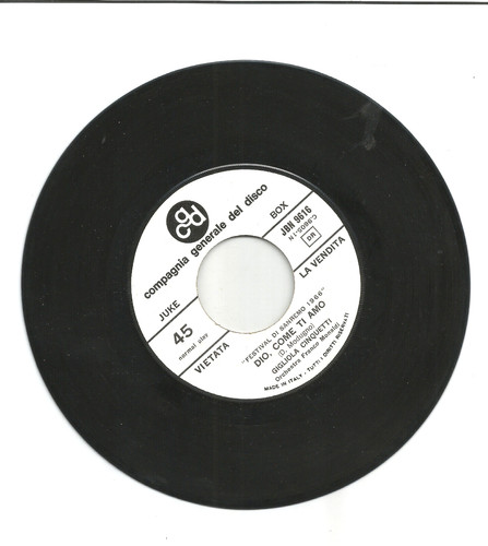 Cinquetti giri jukebox - 45, "dio