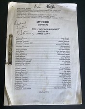 MY HERO Original Shooting Script BBC Hand Signed by Michael Fenton-Stevens