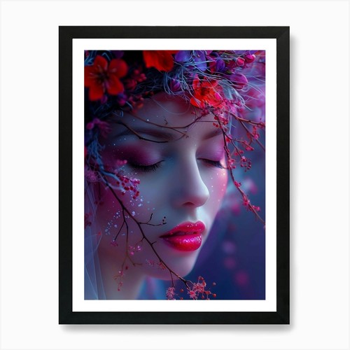 Ritratto ragazza con fiori - di,