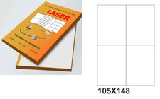 100 FOGLI A4 CARTA ADESIVA 400