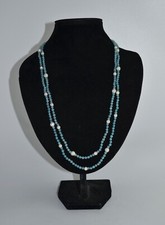 N4682 COLLANA 144 cm IN QUARZO PIETRA DURA E STRASSE