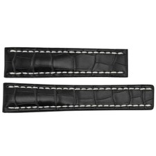 Cinturino Breitling 20 mm in pelle con motivo nero modello 729P