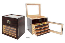 MOBILE PORTASIGARI A VETRO 4 CASSETTI 2 ANTE CIGAR CASE HUMIDOR LUBINSKI Q2233