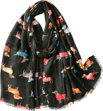 ® Sciarpa Con Stampa Di Cani Bassotti