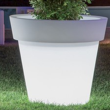 VASO RESINA CON LAMPADA LED VARI COLORI DIAMETRO 80  ALBERO GIARDINO BALCONE