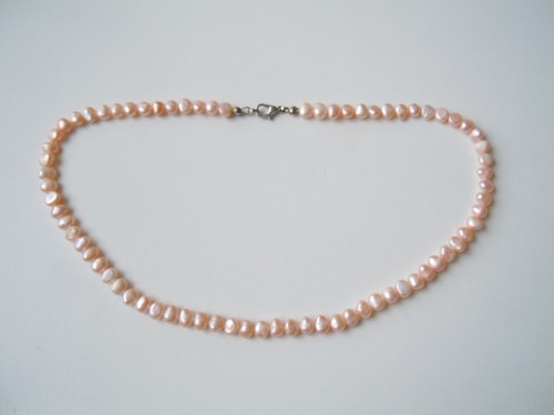 Collana perle vere apricot - di,