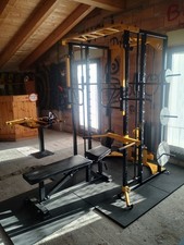 Rack Home Gym Completo, Manubri regolabili e panca reclinabile