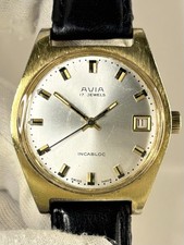Orologio AVIA vintage anni '70 uomo manuale data oro vestito