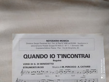 M. PERCOCO - A. CATARSI "QUANDO IO T'INCONTRAI" - "GALOTA" - 1985 - ED. CATARSI