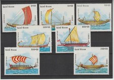 1988 GUINE' BISSAU NAVI ANTICHE 7 VAL MNH MF120037