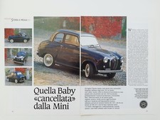 Clipping Ritaglio Articolo 1990 AUSTIN A35 Quella Baby Cancellata dalla Mini
