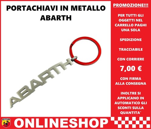Portachiavi abarth acciaio - abarth,