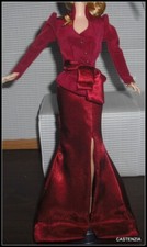 OUTFIT BARBIE DOLL MATTEL FAVOLOSO BLAZER ROSSO QUARANTA E GONNA ACCESSORIO MODA