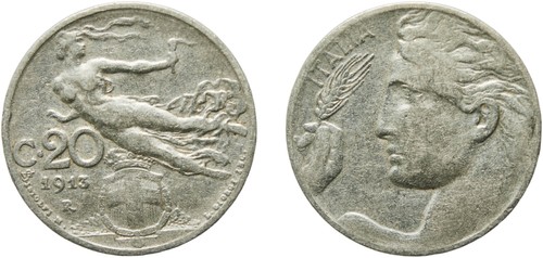 Italy 1913 centesimi - r, 20