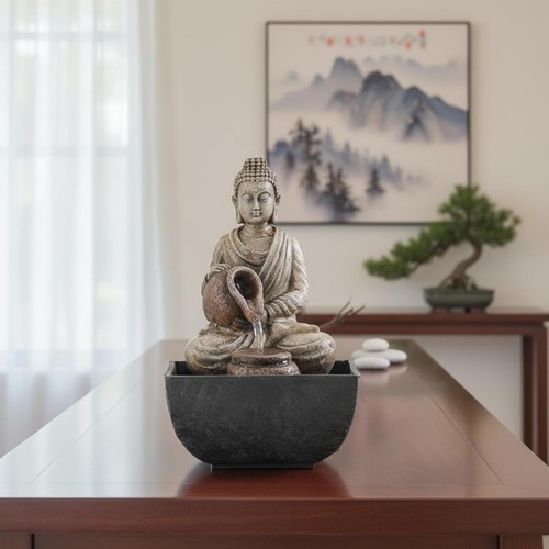Fontana tavolo con buddha - con,