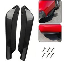 2PC Gloss Black Rear Bumper
