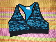 Zumba Fitness Sport Bra, Sexy Top Donna, Turchese Nero, Reggiseno Sportivo Yoga