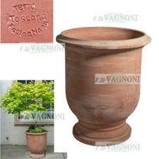 Vaso Anduze liscio  in terracotta toscana liscio calice vasi arredo giardino