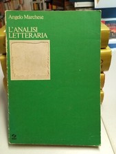 L'ANALISI LETTERARIA, Angelo Marchese, SEI ed. novembre 1976