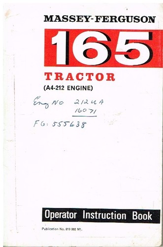 Trattore massey ferguson - massey, 165