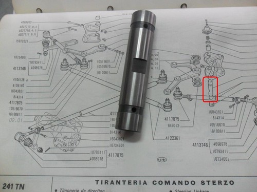 Perno spinotto rinvio sterzo - spinotto,