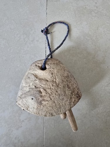 Campana mucca legno - legno, vintage