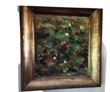 Quadro olio dipinto a mano da G. A. Troxler, Prezioso da defunto L:34cm,H31cm.