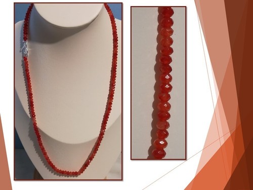 Collana corniola montata - , in
