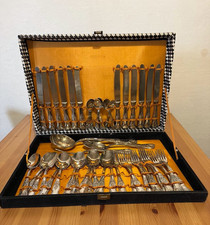 SERVIZIO DI POSATE DA 12 SUPER INOX PLACCATO ARGENTO 800  - 52 PEZZI - NUOVO