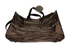 Sacca valigia borsa borsone Samsonite marrone cerniera e tracolla vintage '80