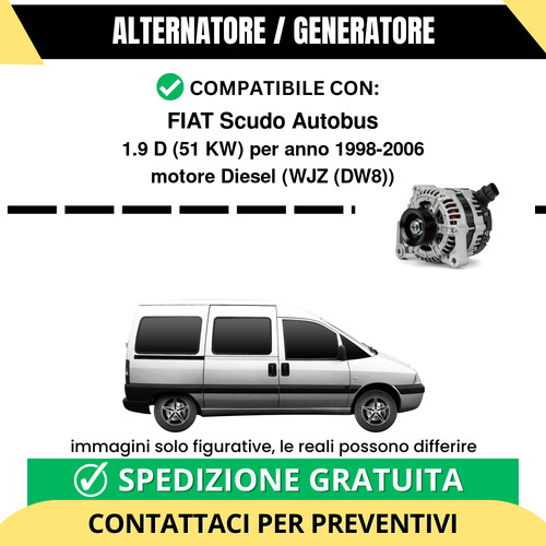 Alternatore fiat scudo autobus - alternatore,