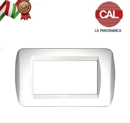 Placca bianco metallo - placca, 4p