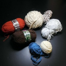 9 Bobine Lana Acrilico Blu Beige Marrone Grigio Ruggine Bianco PHILDAR N6148