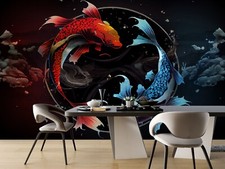 3D Rot Blau Karpfen Q4737