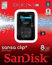 SanDisk Sansa Clip+ Lettore MP3 8 GB, Nero Con rockbox
