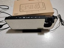 Radio Sveglia Digitale con Proiettore Orientabile, Porta USB, Specchio